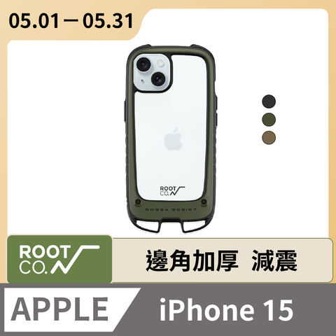 日本 ROOT CO. iPhone 15 雙掛勾式防摔手機殼 - 共三色
