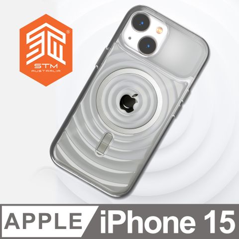 STM 澳洲  Reawaken Ripple for iPhone 15 典雅波浪 MagSafe軍規防摔殼 - 透明