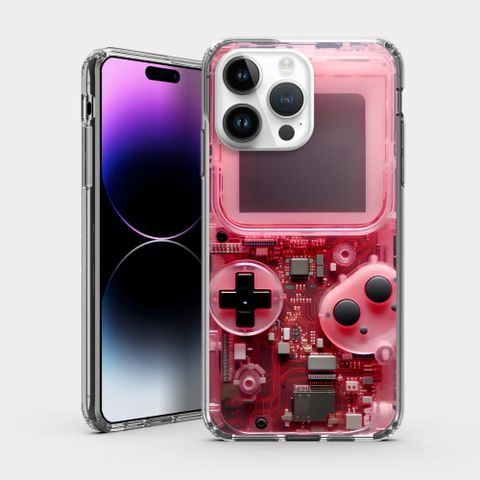 iPhone 耐衝擊保護殼 GameBoy 粉紅 (送手機掛繩隨機出貨)