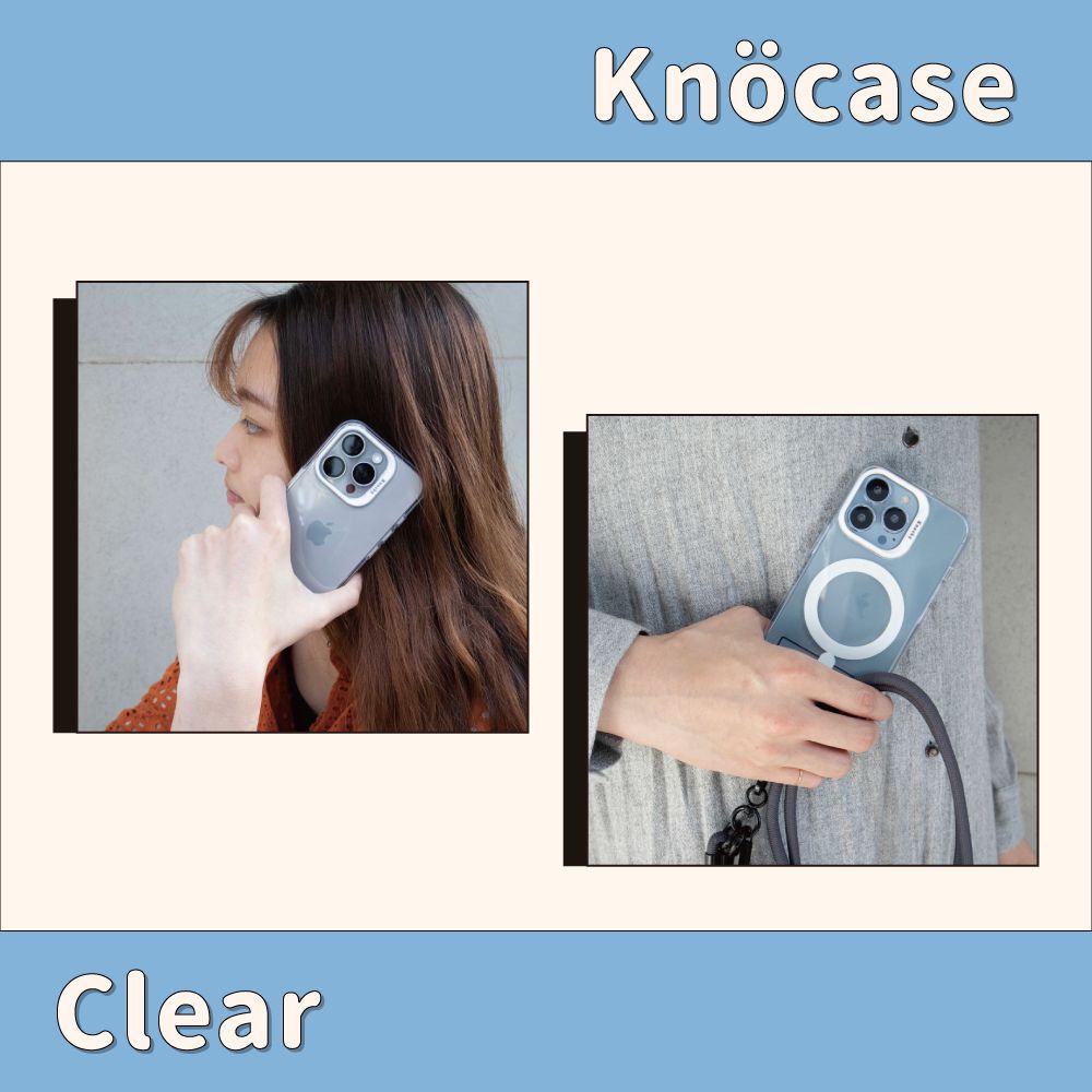 Knocky 原創 iPhone 15 防摔透明手機保護殼 Kncase-Clear