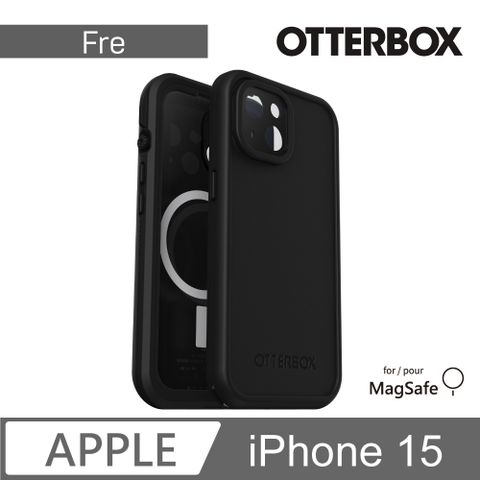 OTTERBOX LifeProof iPhone 15 6.1吋 Fre 全方位防水/雪/震/泥 保護殼-黑(支援MagSafe)