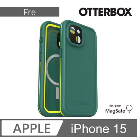 OTTERBOX LifeProof iPhone 15 6.1吋 Fre 全方位防水/雪/震/泥 保護殼-綠(支援MagSafe)