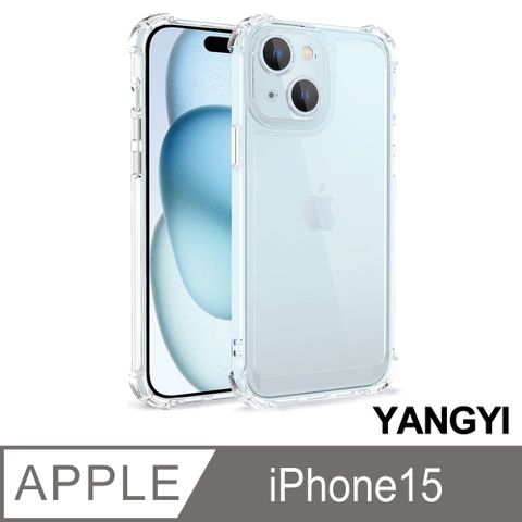 YANG YI 揚邑 iPhone 15 加厚雙料精孔電鍍金屬按鍵四角氣囊防摔二代手機殼