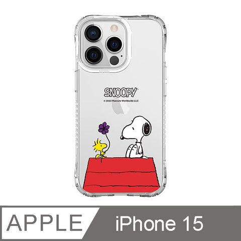 TOYSELECT 拓伊生活 iPhone 15 6.1吋 SNOOPY史努比 經典屋頂抗黃防摔iPhone手機殼