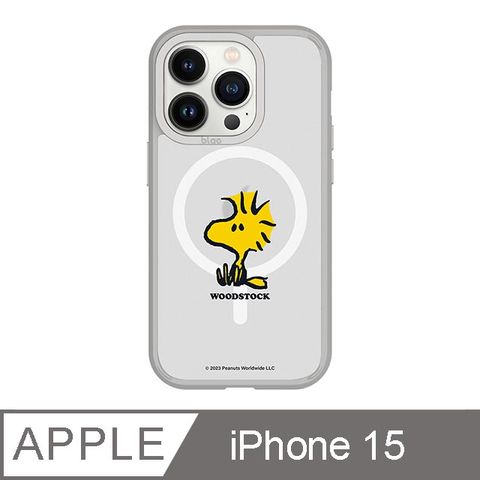 TOYSELECT 拓伊生活 iPhone 15 6.1吋 SNOOPY史努比 經典胡士托極光霧透MagSafe iPhone手機殼