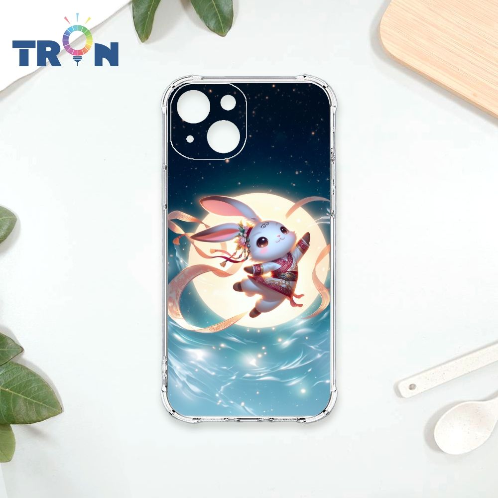  TRON IPhone 15 古風月亮兔子 四角防摔殼 手機殼