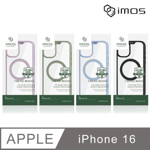 imos Apple iPhone 16 6.1吋 磁吸軍規防震保護殼(4色)