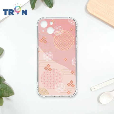 TRON IPhone 15 PLUS 日系和風圓點散花系列 四角防摔殼 手機殼