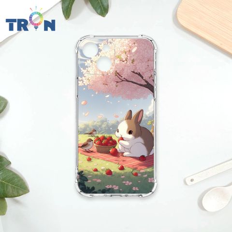 TRON IPhone 15 可愛小動物樹下乘涼 四角防摔殼 手機殼