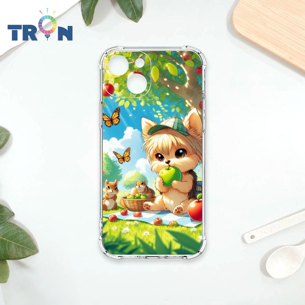  TRON IPhone 15 可愛小動物樹下乘涼 四角防摔殼 手機殼