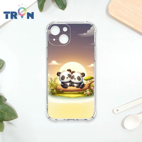 TRON IPhone 15 可愛萌熊貓 四角防摔殼 手機殼