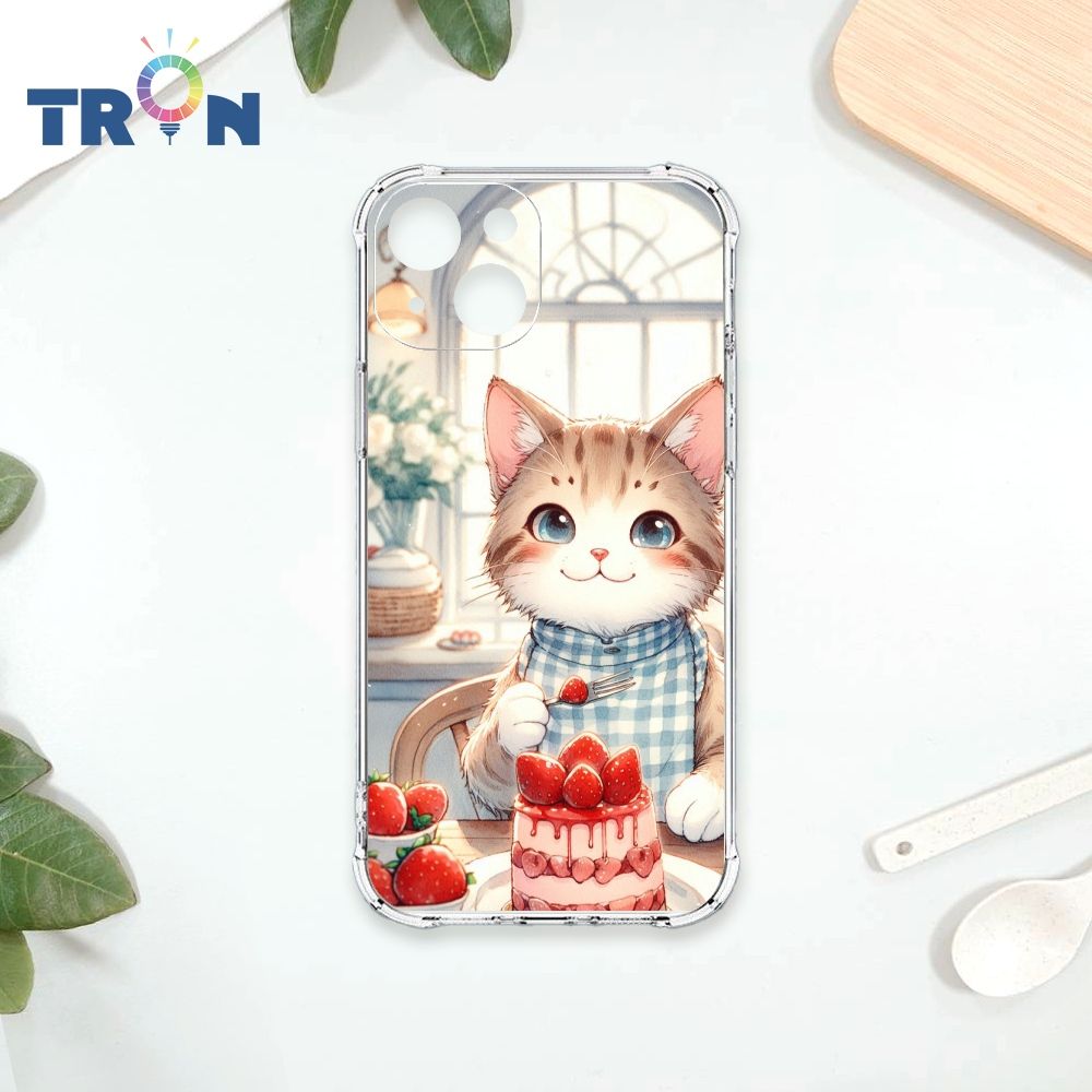  TRON IPhone 15 貓咪美食評鑑家 四角防摔殼 手機殼