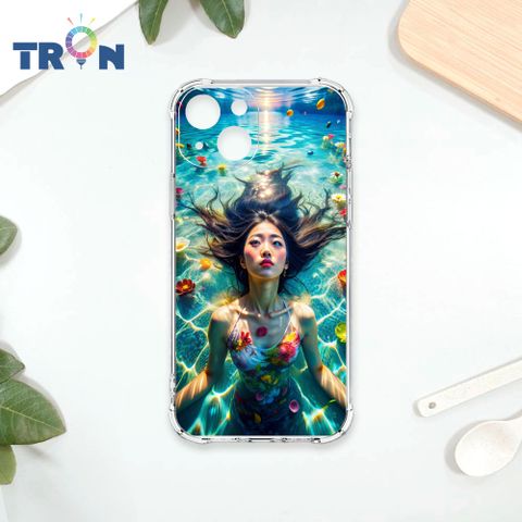 TRON IPhone 15 花海中游泳的少女 四角防摔殼 手機殼