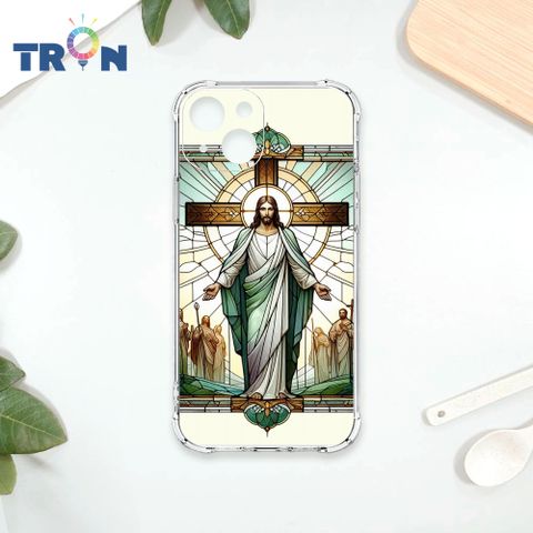TRON IPhone 15 耶穌彩繪玻璃 四角防摔殼 手機殼