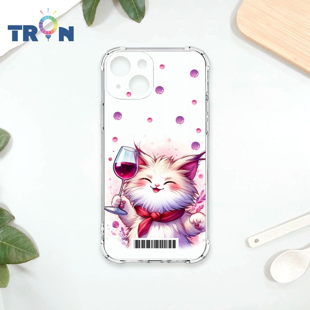  TRON IPhone 15 貓咪美食評鑑家  載具 四角防摔殼 手機殼