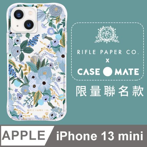 Case-Mate iPhone 13 mini 抗菌防摔殼 - 花園派對 - 藍