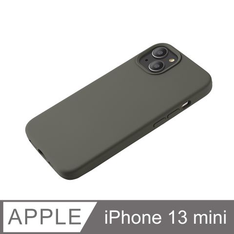 【經典液態殼 I 城市系列】iPhone 13 mini 手機殼 i13 mini 保護殼 矽膠殼 軟殼 (深橄欖)