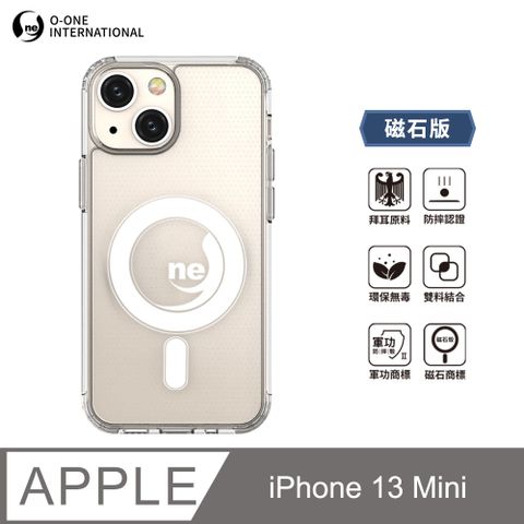 o-one 圓一 O-ONE MAG 軍功Ⅱ防摔殼–磁石版 Apple iPhone 13 Mini