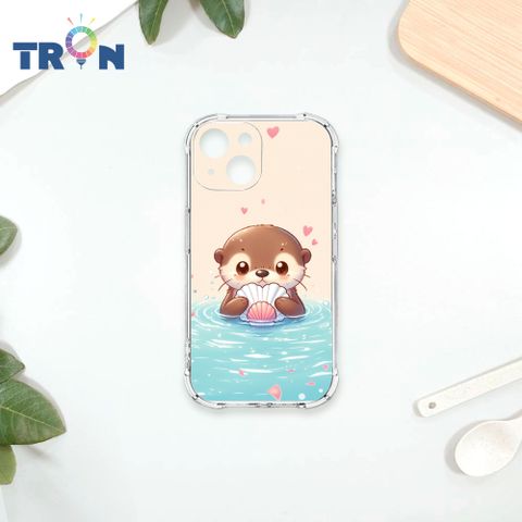 TRON IPhone 13 MINI 一隻可愛的水獺貝殼系列 四角防摔殼 手機殼