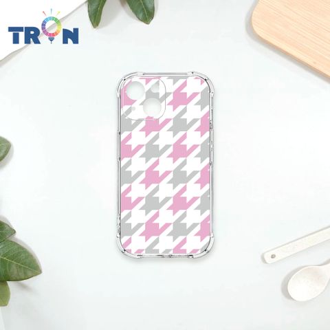 TRON IPhone 13 MINI 撞色千鳥紋 四角防摔殼 手機殼