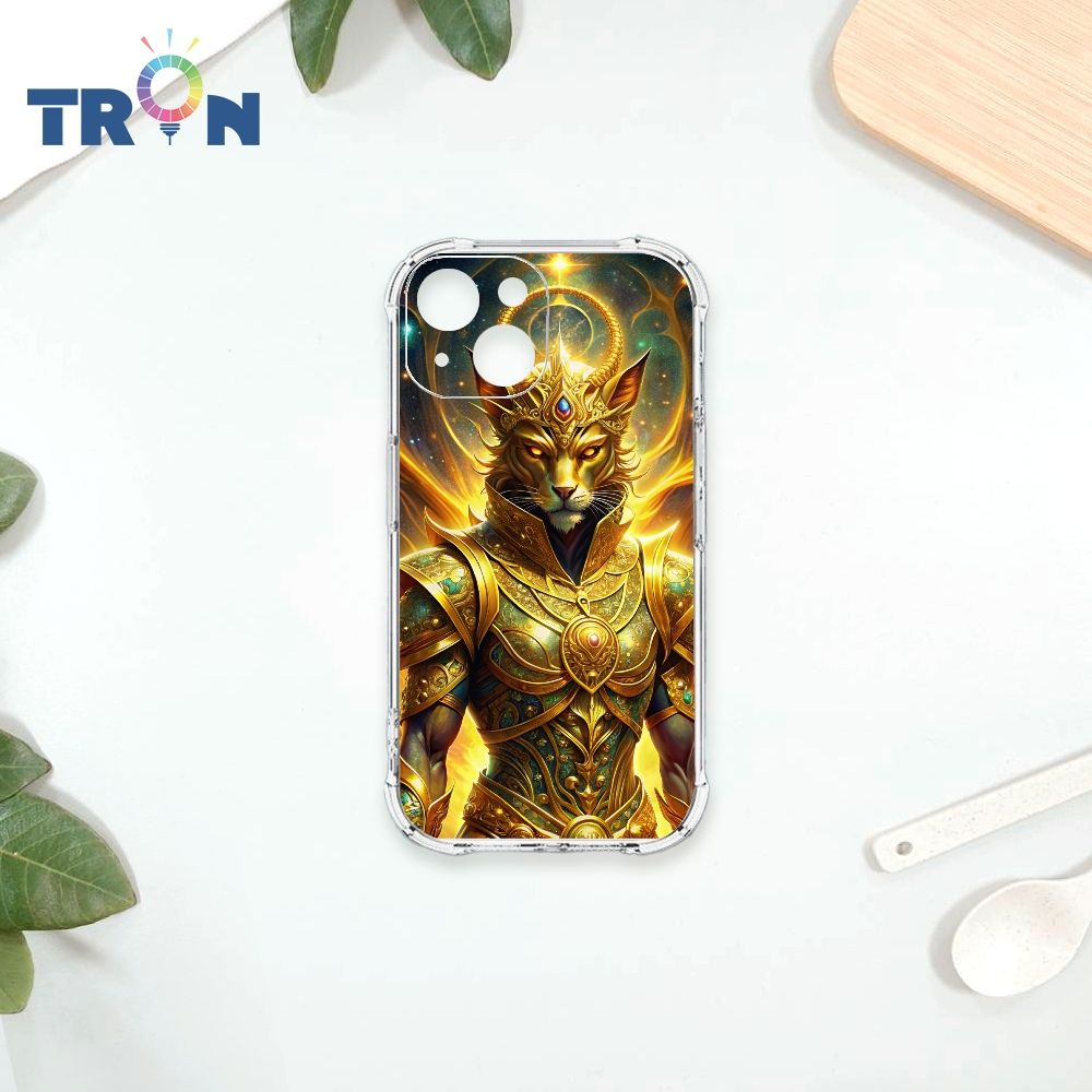  TRON IPhone 13 MINI 身披金甲的貓 四角防摔殼 手機殼