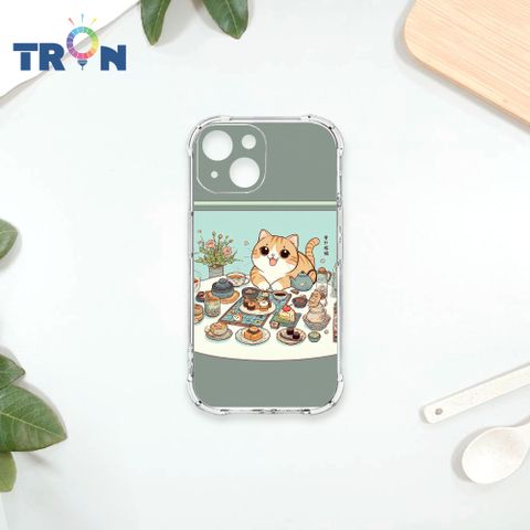 TRON IPhone 13 MINI 吃貨貓咪系列 四角防摔殼 手機殼