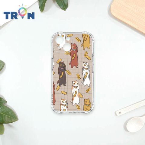 TRON IPhone 13 MINI 俄羅斯方塊招財貓-長貓來襲 四角防摔殼 手機殼