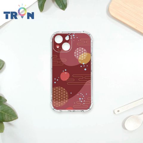 TRON IPhone 13 MINI 日系和風圓點流雲系列 四角防摔殼 手機殼