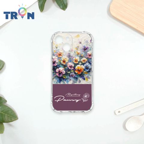 TRON IPhone 13 MINI 藝術刀畫油畫花卉 四角防摔殼 手機殼