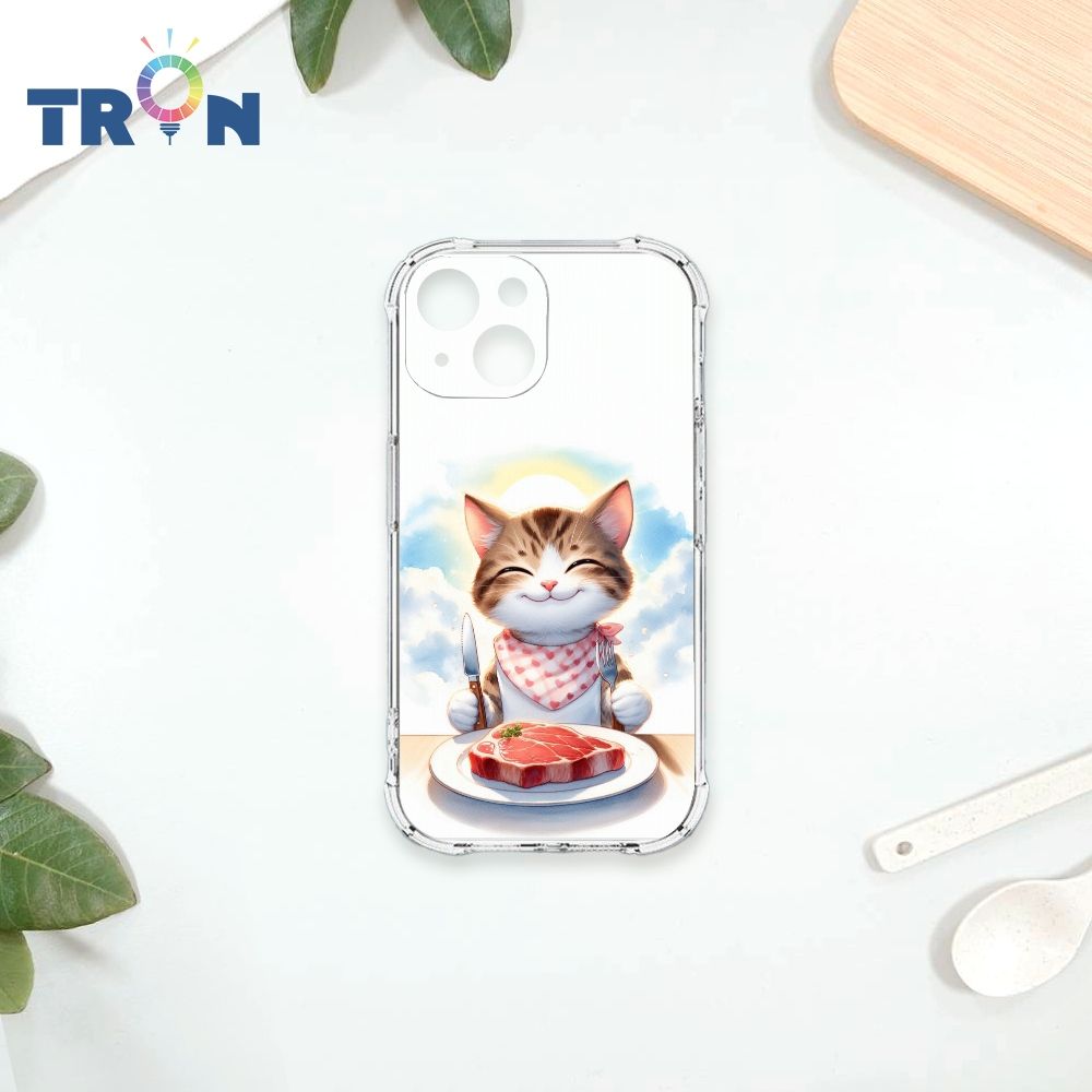  TRON IPhone 13 MINI 貓咪美食評鑑家 四角防摔殼 手機殼