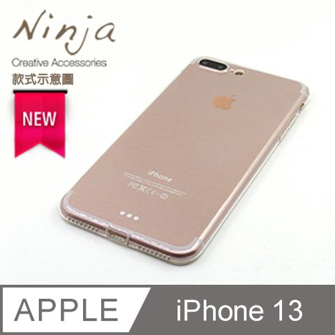 Ninja 東京御用 Apple iPhone 13 (6.1吋)專用自帶防塵塞型保護套(透明