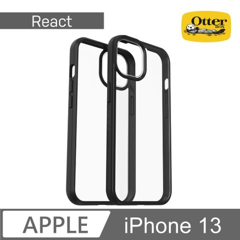 OtterBox iPhone 13 React輕透防摔殼-黑