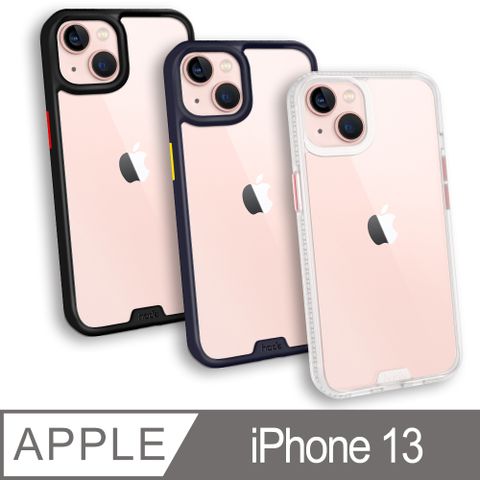 hoda iPhone 13 6.1吋 柔石軍規防摔保護殼-透明款