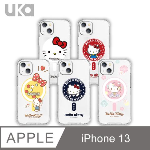 UKA 優加iPhone 13 (6.1吋)三麗鷗Kitty系列透明磁吸保護殼-5款