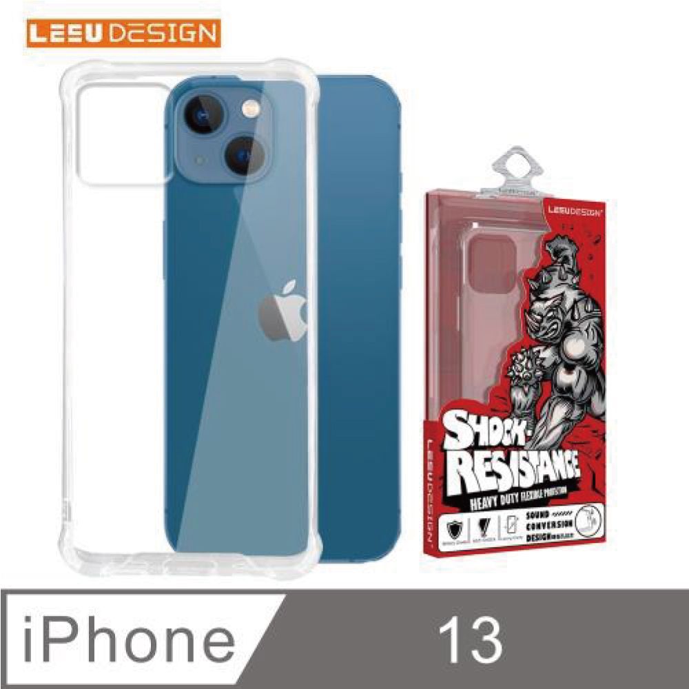  【LEEU DESIGN】iPhone 13 6.1吋 氣囊防摔四角強化空壓手機殼