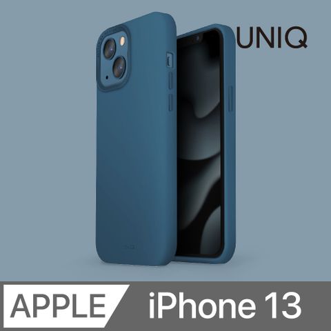 UNI-Q UNIQ LinoHue 液態矽膠防摔殼 支援磁吸充電 海藍色 iPhone 13 (6.1 吋)