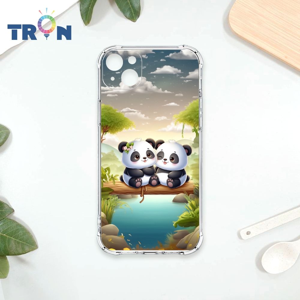  TRON IPhone 13 可愛萌熊貓 四角防摔殼 手機殼