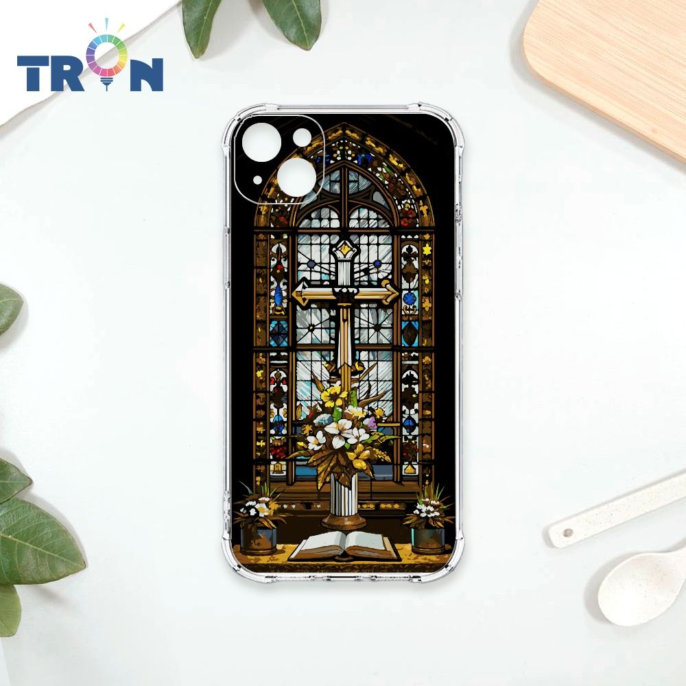 TRON IPhone 13 十字架彩繪玻璃 四角防摔殼 手機殼