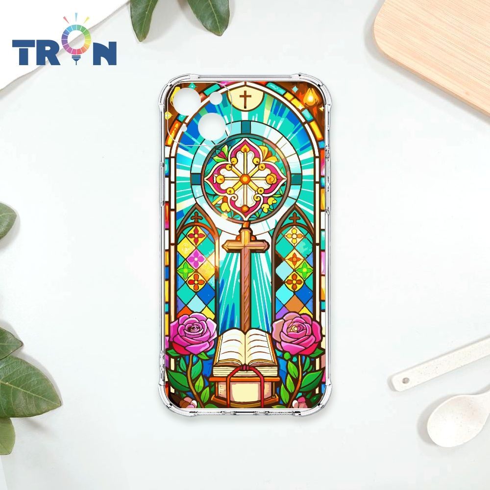  TRON IPhone 13 十字架彩繪玻璃 四角防摔殼 手機殼