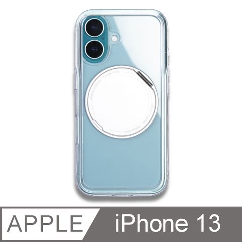 【極空戰甲-雙鏡掀蓋版】For iPhone 13 旋轉磁吸支架+鏡面 保護殼
