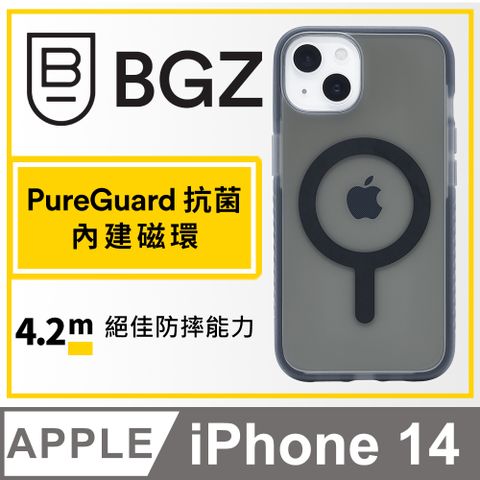 BodyGuardz 美國 BGZ/ iPhone 14 Ace Pro 頂級王牌耐衝擊軍規防摔殼MagSafe版 - 透黑