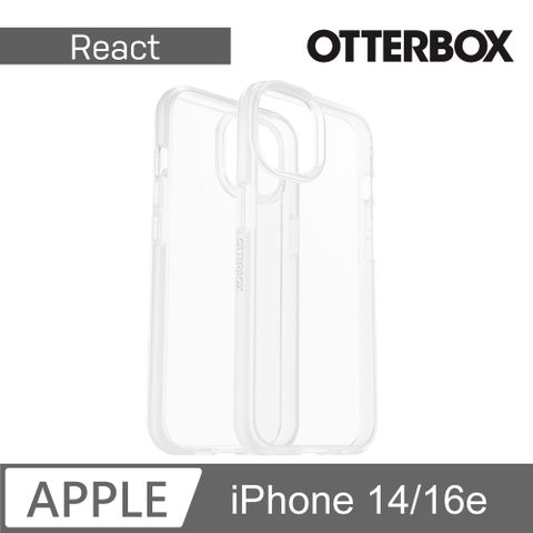 OTTERBOX  iPhone 14/16e React輕透防摔殼-透明