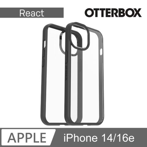 OTTERBOX  iPhone 14/16e React輕透防摔殼-黑