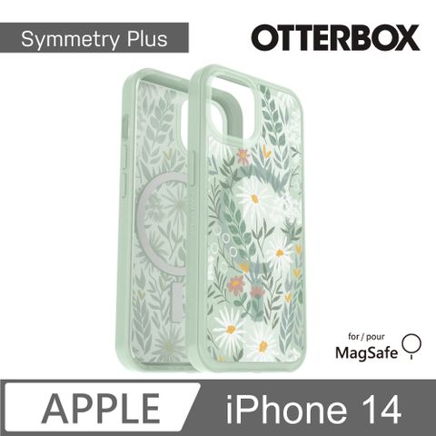 OtterBox iPhone 14 Symmetry Plus 炫彩幾何⁺保護殼-星語草綠 (支援MagSafe)