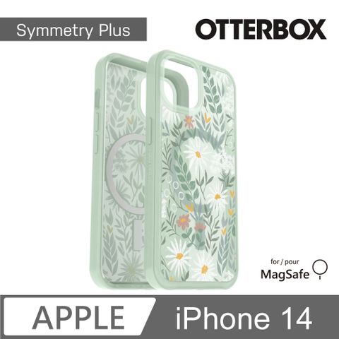 OTTERBOX iPhone 14 Symmetry Plus 炫彩幾何保護殼-星語草綠 (支援MagSafe)