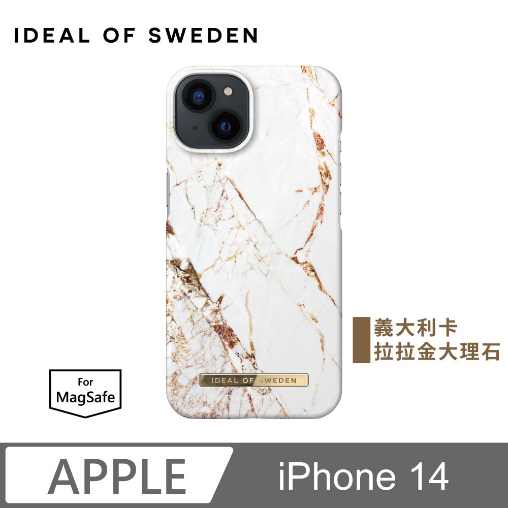 iDeal Of Sweden  iPhone 14 北歐時尚瑞典磁吸手機殼-義大利卡拉拉金大理石(支援MagSafe)