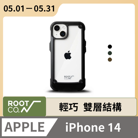 日本 ROOT CO. iPhone 14 透明背板防摔手機殼 - 共三色
