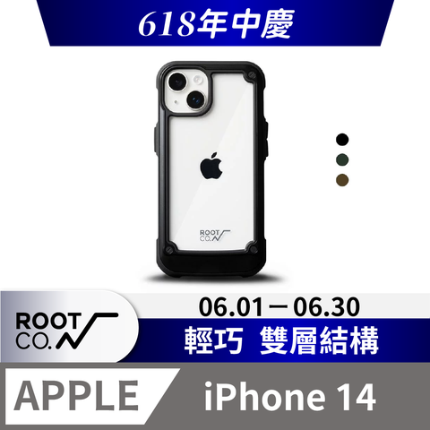 日本 ROOT CO. iPhone 14 透明背板防摔手機殼 - 共三色