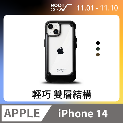 ROOT CO. 日本  iPhone 14 透明背板防摔手機殼 - 共三色