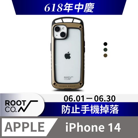 日本 ROOT CO. iPhone 14 透明背板上掛勾防摔手機殼 - 共三色